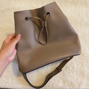 Topshop Big beige/tan bucket women's hand bag